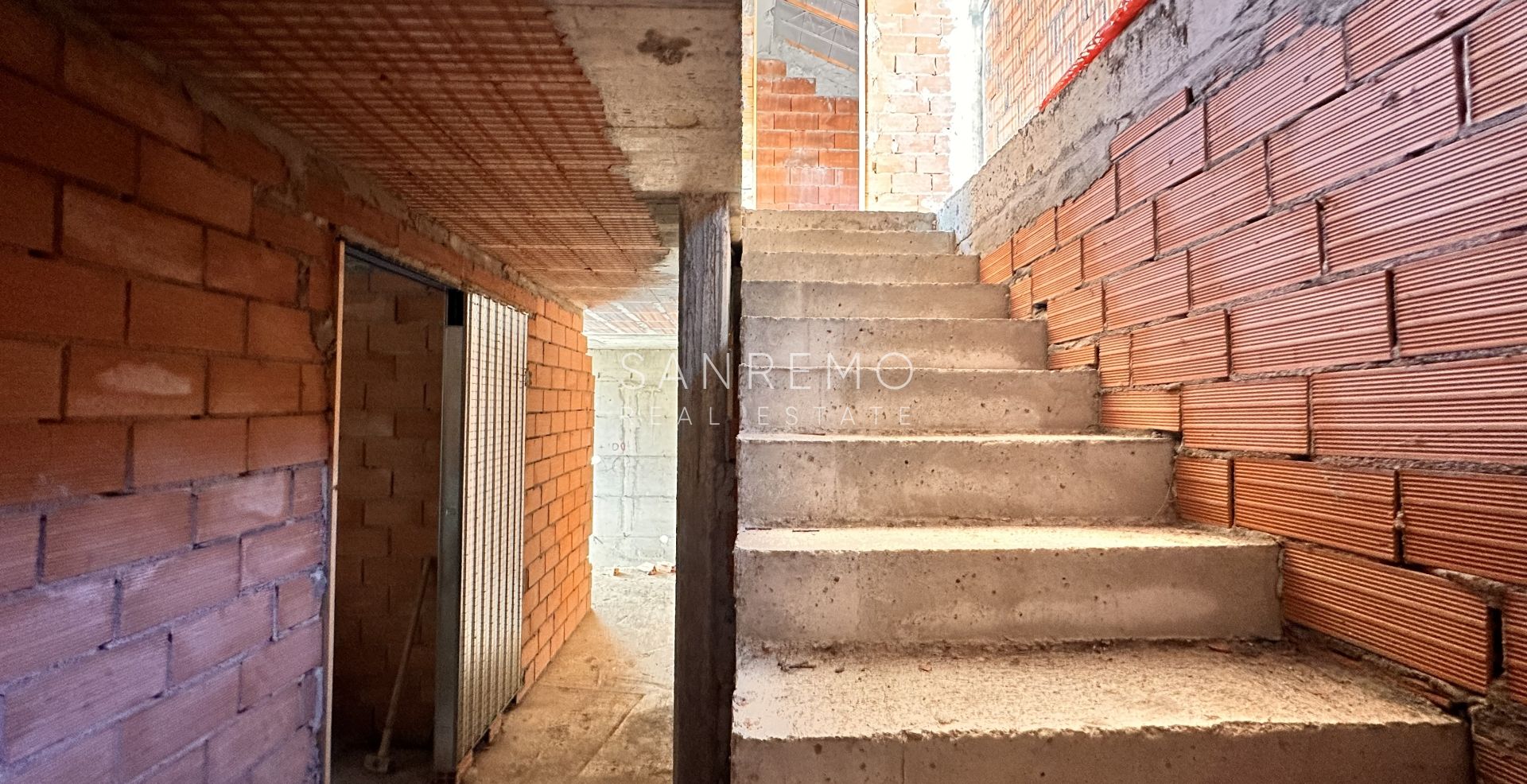 Terraced house under construction